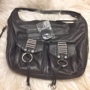 NWOT Joelle Hawkens Black Leather Bag